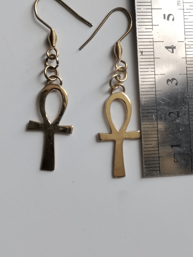 Boucles d'oreilles Ankh croix de vie égyptienne LEIA&CO
