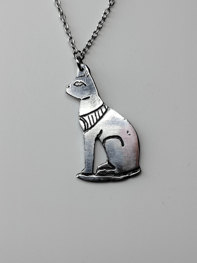 Parure collier et boucles d'oreilles Bastet déesse chat égyptien LEIA&CO