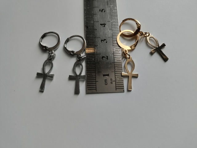 Boucles d'oreilles Ankh croix de vie égyptienne LEIA&CO