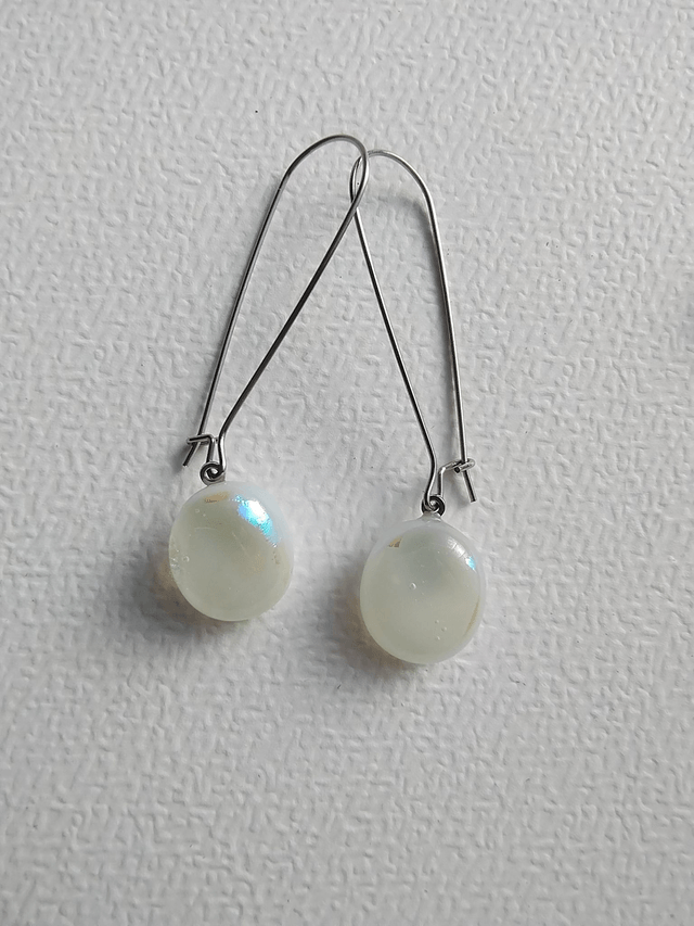 Boucles d'oreilles pendantes avec verre dichroïque multicolore LEIA&CO